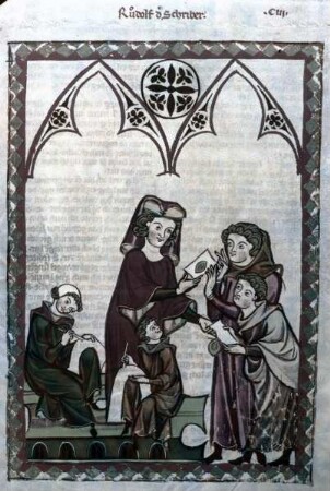 Manessische Liederhandschrift oder Große Heidelberger Liederhandschrift — Rudolf der Schreiber, Folio 362recto