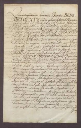 Procuratorium des Franz Christian von Hacke für den Vikar Zeller.