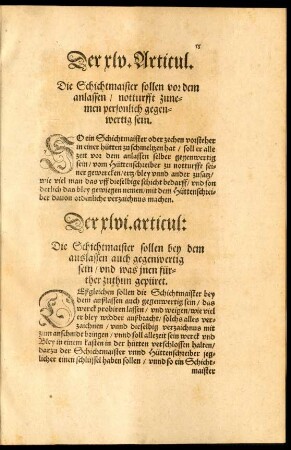 Der xlvi. articul: