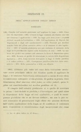 Sezione II. Dell'applicazione delle leggi