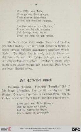 Den Comersee hinab