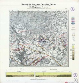 2431 [4309] Recklinghausen (Flözkarte), Geologische Karte des Deutschen Reiches