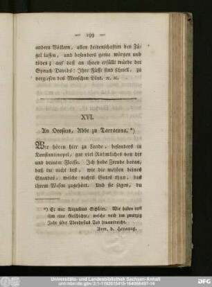 XVI. An Orosius, Abbt zu Tarracona.