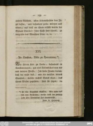 XVI. An Orosius, Abbt zu Tarracona.