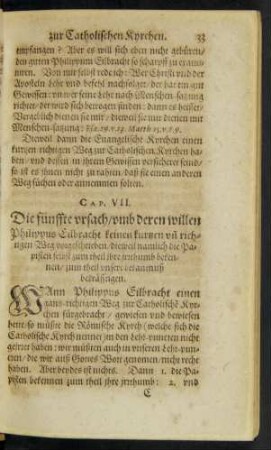Cap. VII. Die fünffte ursach/ ...