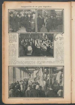 Inauguración de un gran frigorífico