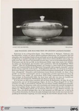 Der Wandel der Raumkunst im letzten Jahrhundert
