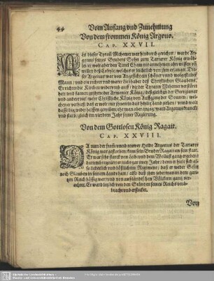 Von dem Gottlosen König Ragait. Cap. XXVIII.