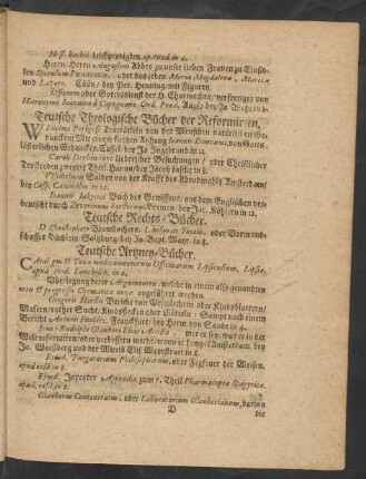 Teutsche Artzney-Bücher.
