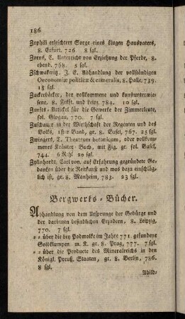 186-205, Bergwerks-Buecher