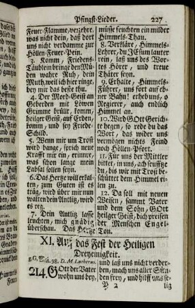 XI. Auf das Fest der Heiligen Dreyeinigkeit.