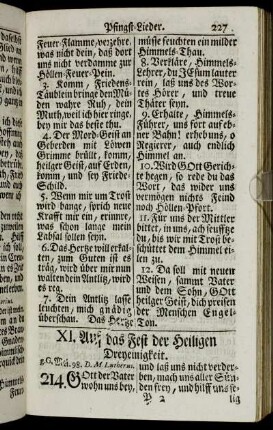 XI. Auf das Fest der Heiligen Dreyeinigkeit.