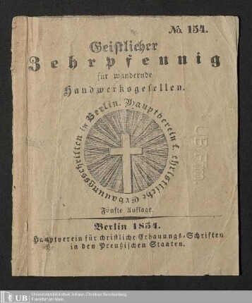 Geistlicher Zehrpfennig für wandernde Handwerksgesellen