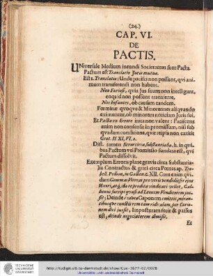 CAPUT VI. DE PACTIS.