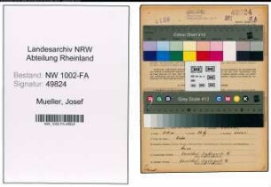 Entnazifizierung Josef Mueller, geb. 10.10.1909 (Fabrikant)