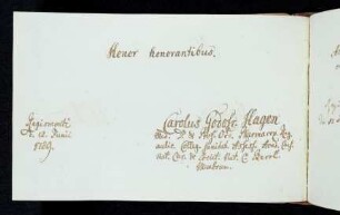 44v Hagen, Carolus Godofr.