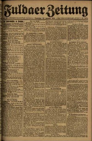 Ausgabe vom Dienstag, den 28. Januar 1919.