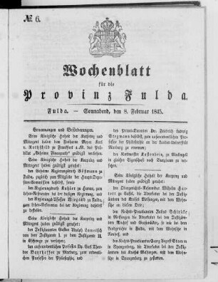 Nr. 6, Ausgabe vom 8. Februar 1845