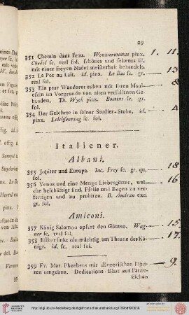 Italiener (Nr. 355-482)
