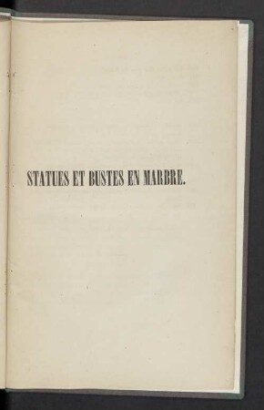 Statues et bustes en marbre