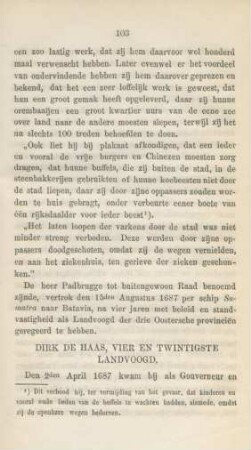 Dirk de Haas, vier en twintigste landvoogd