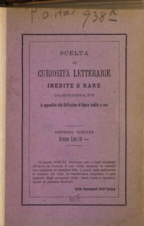 Antichi testi di letteratura pavana