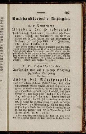 Buchhändlerische Anzeigen.