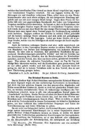 694-699, Das Kriminal-Museum zu Berlin