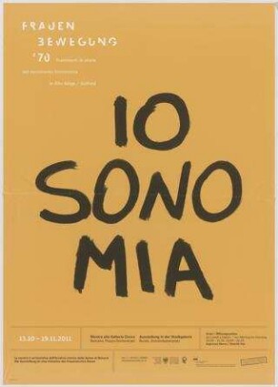 Io sono mia Frauenbewegung '70