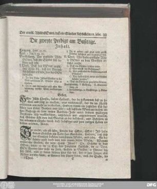 Die zweyte Predigt am Bußtage.