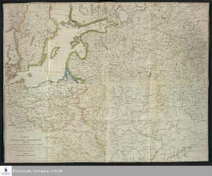 Karte vom Nördlichen Kriegstheater, enthaltend, das Westliche Rusland, ganz Polen und Preussen, nebst Dännemarck, Schweden, und Deutschland zum Theil : Nach der grossen Reymannschen Karte gezeichnet und gestochen im Jahre 1812