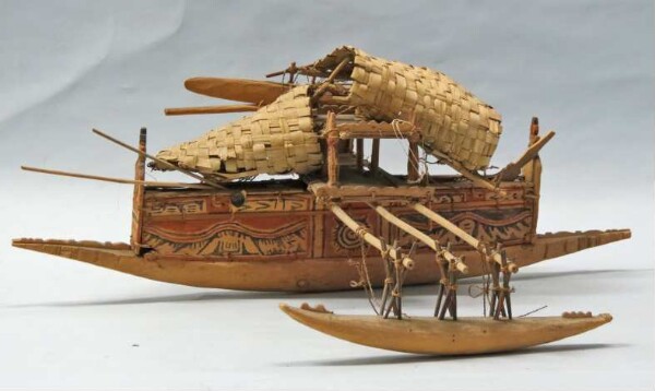 Model of an outrigger boat