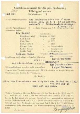 Alvensleben, Alvo von