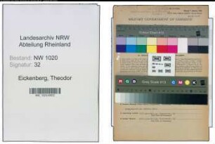 Entnazifizierung Theodor Eickenberg , geb. 18.06.1911 (Stadtinspektor)