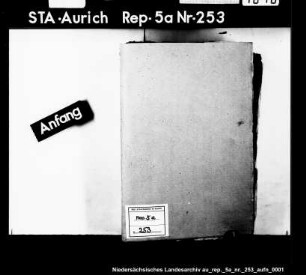 Administrationsrechnungen des Burggrafen Jani zu Dornum über sämtliche Lantzius-Beningaschen Güter zu Dornum
