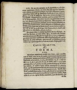 Caput Quartum, de Forma.