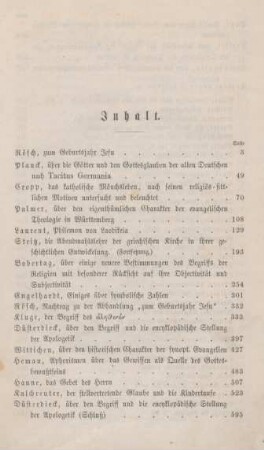 I-IV Inhaltsverzeichnis
