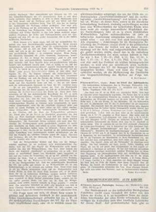 256-257 [Rezension] Altaner, Berthold, Patrologie