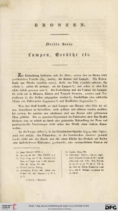 Bronzen. Dritte Serie. Lampen, Geräthe etc.