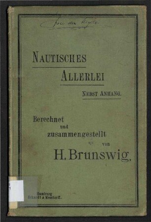 Nautisches Allerlei - nebst Anhang