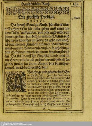 Die zwelffte Predigt