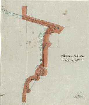 Gärtner, Friedrich von; München; Wittelsbacherpalast - Gurtgesims unter den Fenstern 1. OG (Detail)