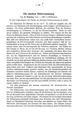 Die absolute Schweremessung