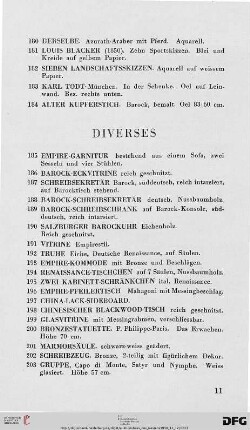 Diverses (Nr. 185-249)
