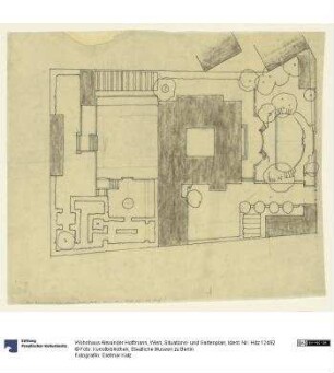 Wohnhaus Alexander Hoffmann, Wien, Situations- und Gartenplan