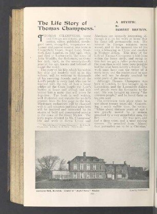The life Story of thomas champness