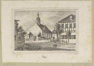 Die alte Pfarrkirche in Aue im Erzgebirge, aus Sachsens Kirchen-Galerie von Hermann Schmidt, 1842 Bd. 8