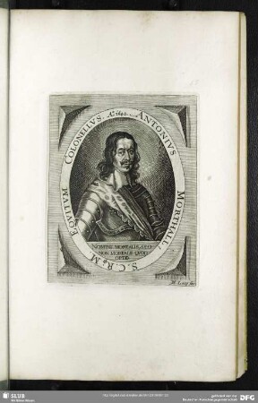 Antonius Morthall, S.C.Rq[ue] M. Equitum Colonellus, Ao. 1648.