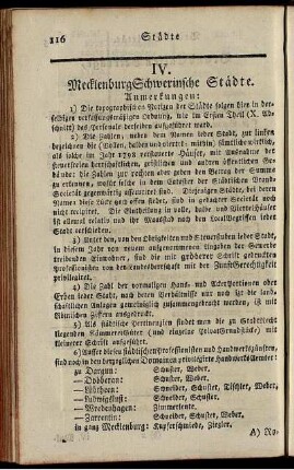 IV. MecklenburgSchwerinsche Staedte