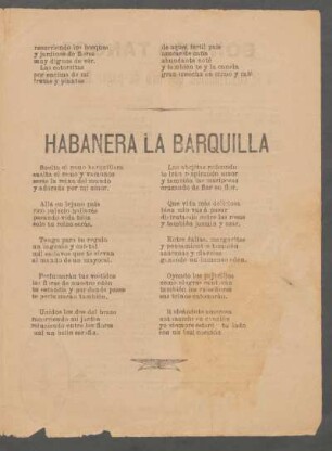 Habanera La Barquilla